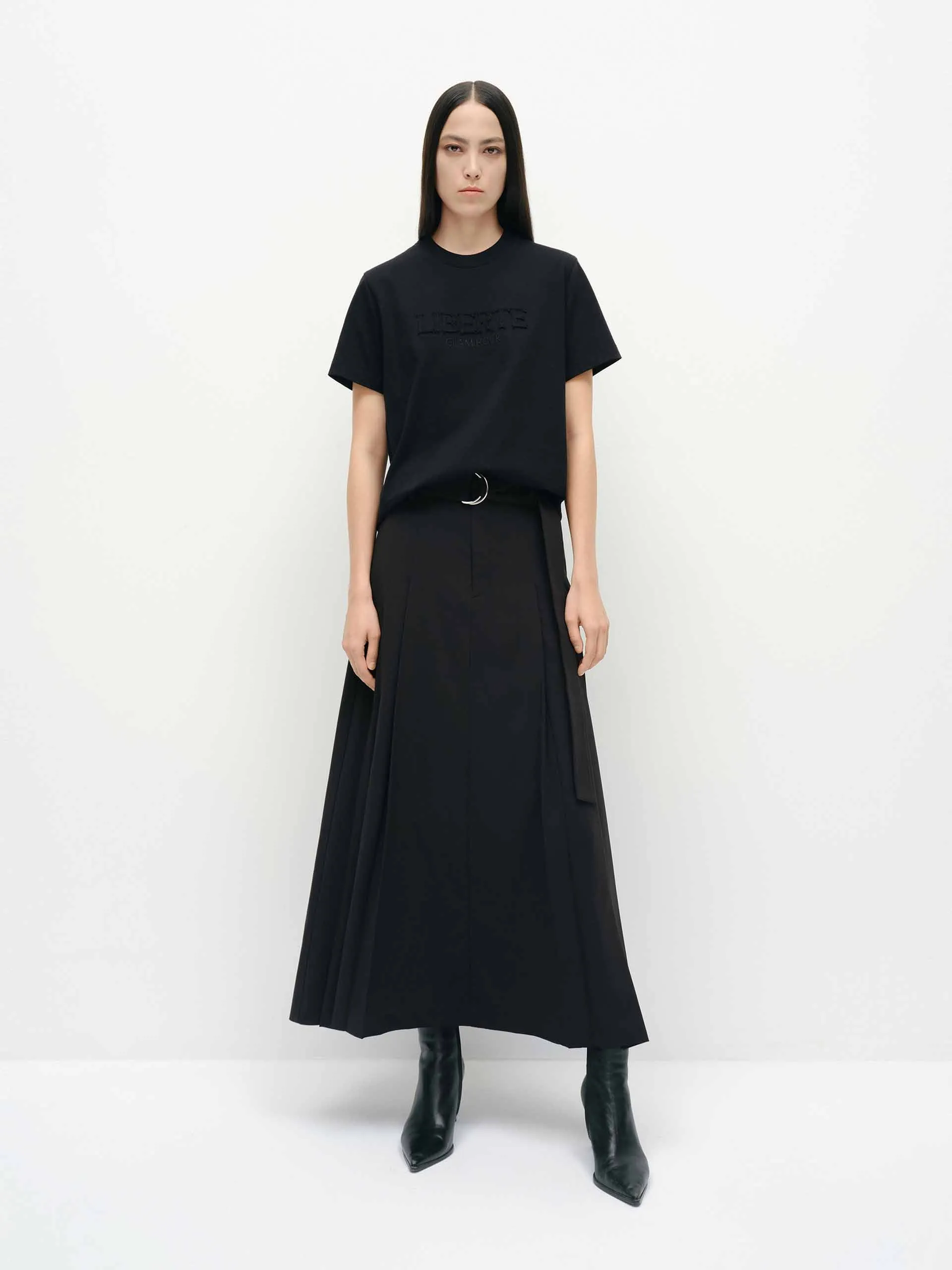 Front Letter Cotton T-shirt