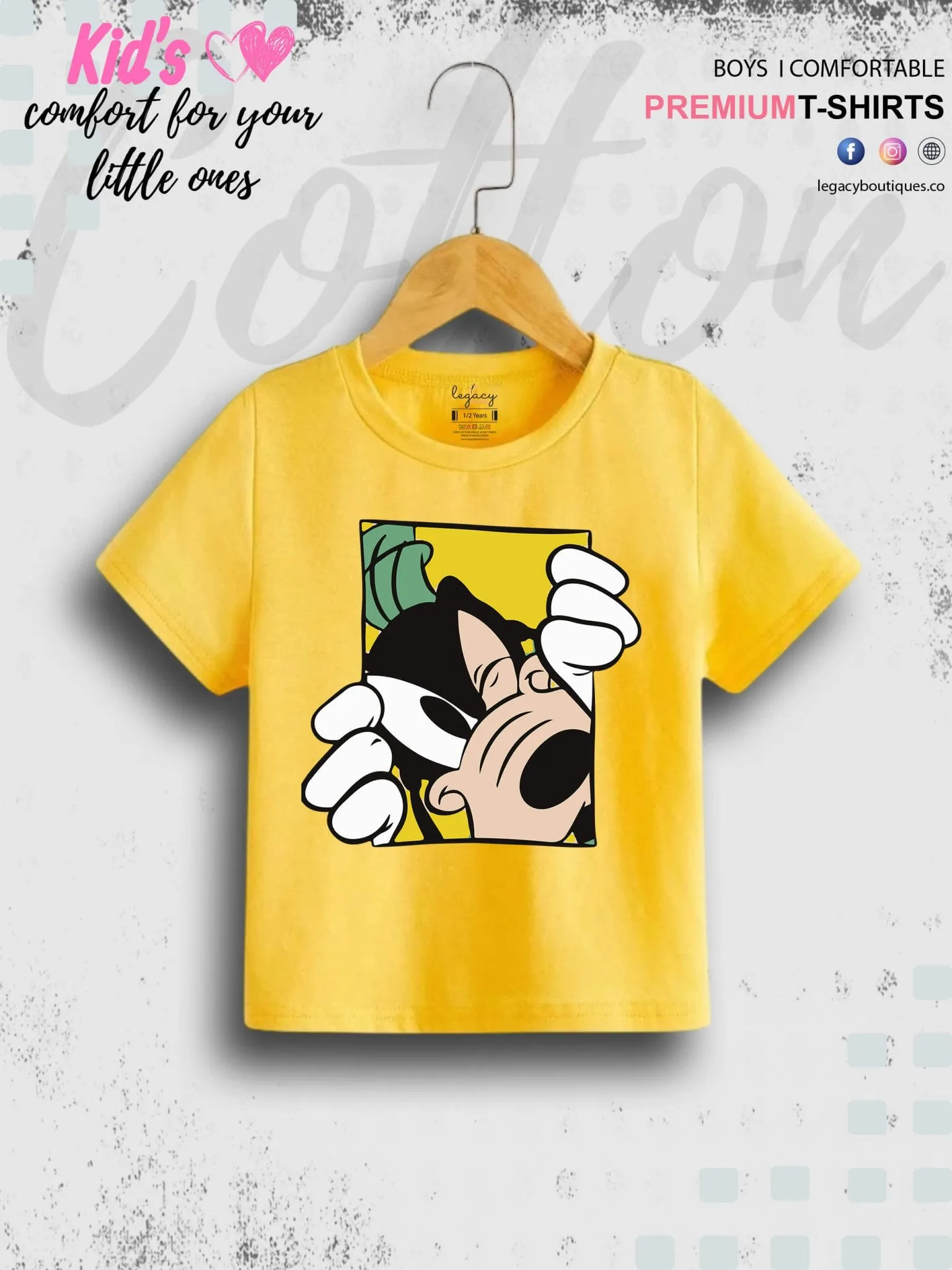 Goofy Dog 1 To 11 Year Boys T-Shirt In Cheapest Price Only In Dhaka