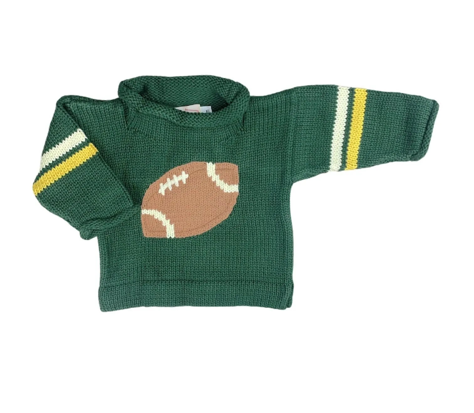 Green Football Roll Neck Sweater
