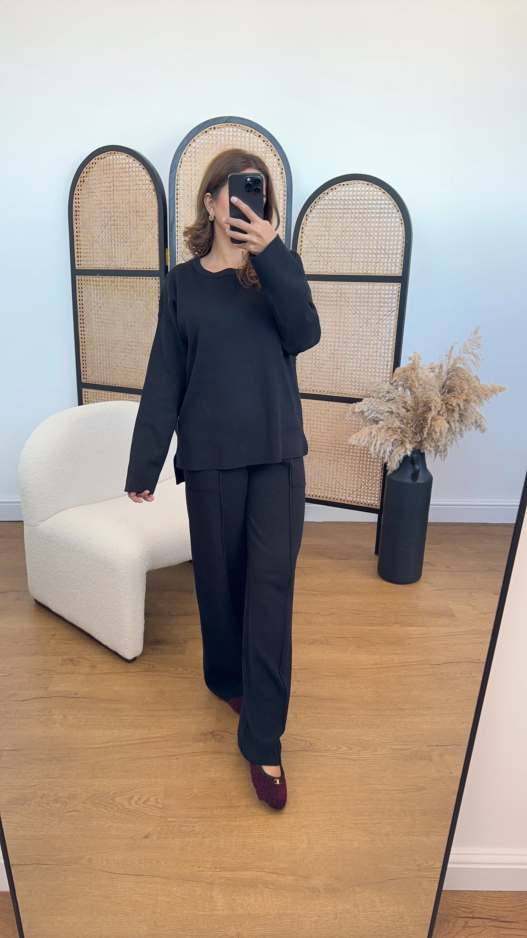 Hela knit Coord in black