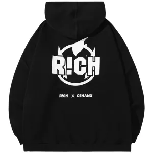 High Street Color Block Kangaroo Pocket Hoodies