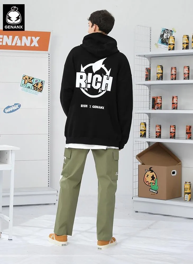 High Street Color Block Kangaroo Pocket Hoodies