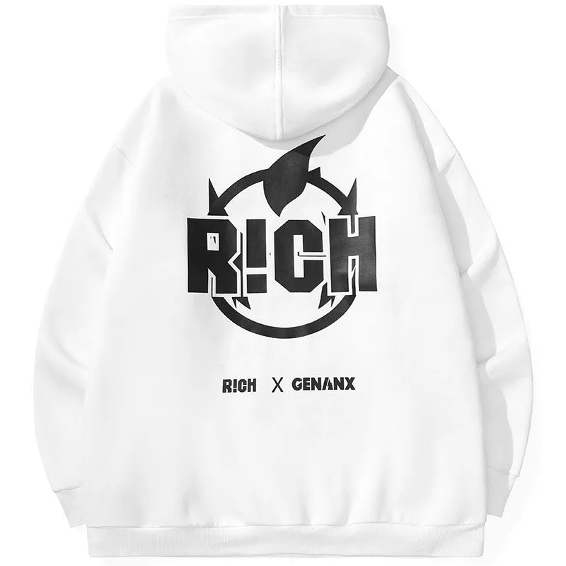 High Street Color Block Kangaroo Pocket Hoodies
