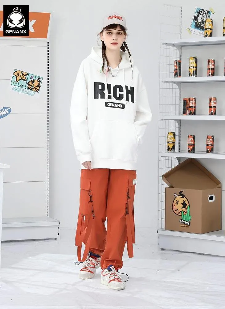 High Street Color Block Kangaroo Pocket Hoodies