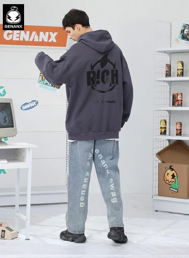 High Street Color Block Kangaroo Pocket Hoodies