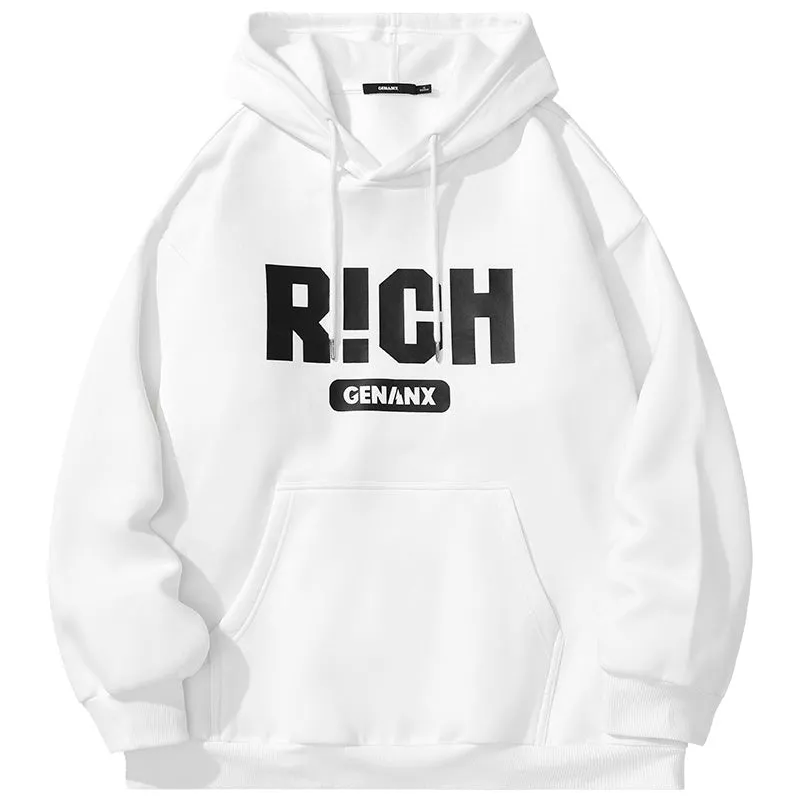 High Street Color Block Kangaroo Pocket Hoodies