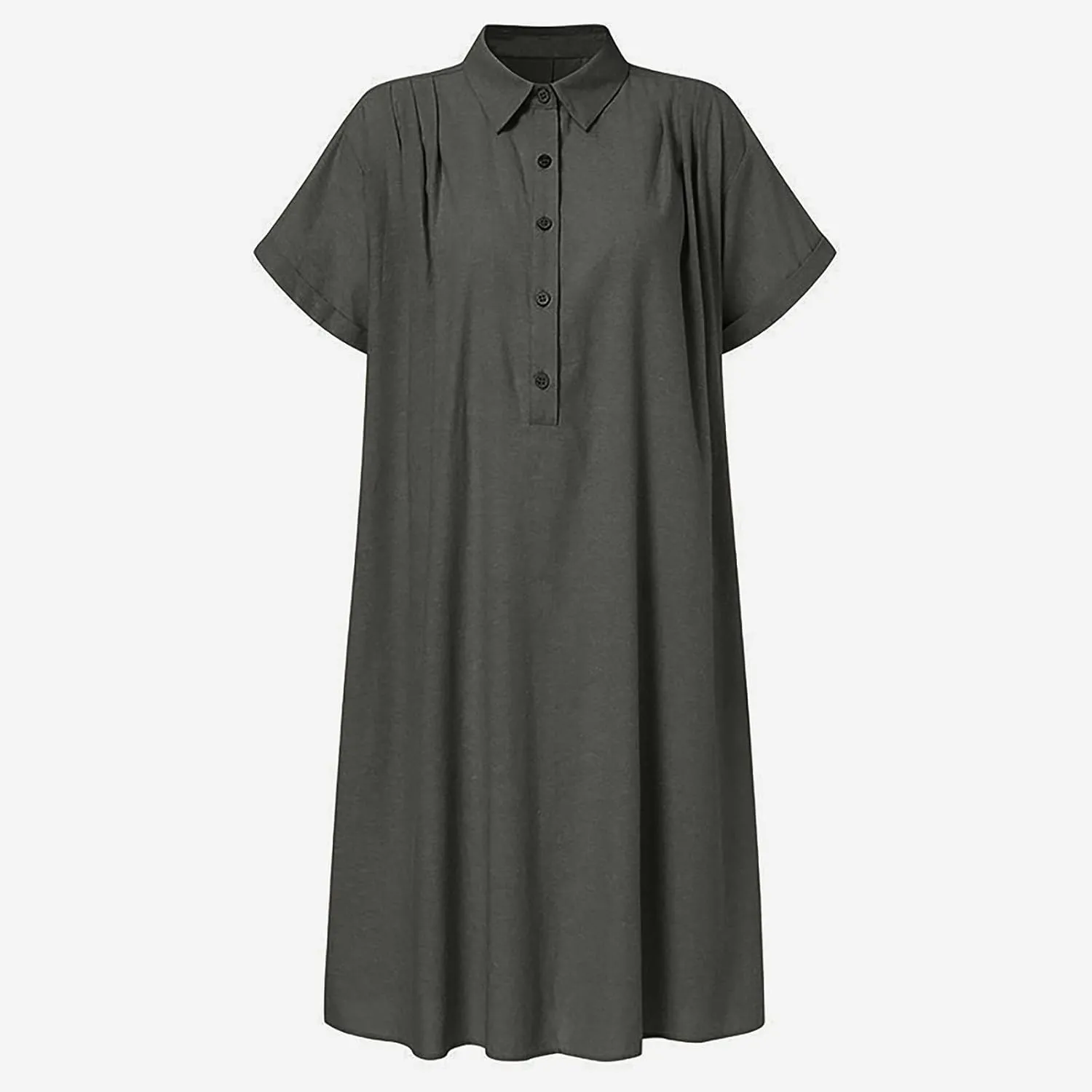 hlysgo Tshirt Dresses for Women with Pockets 2025 Summer Short Sleeve Mini Dress Casual Loose Comfy Cotton Linen Beach Dress