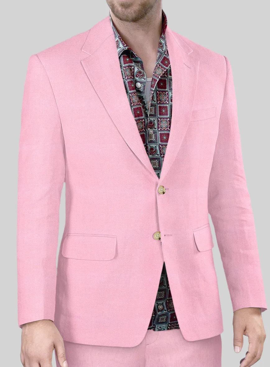 Italian Prato Pink Linen Jacket
