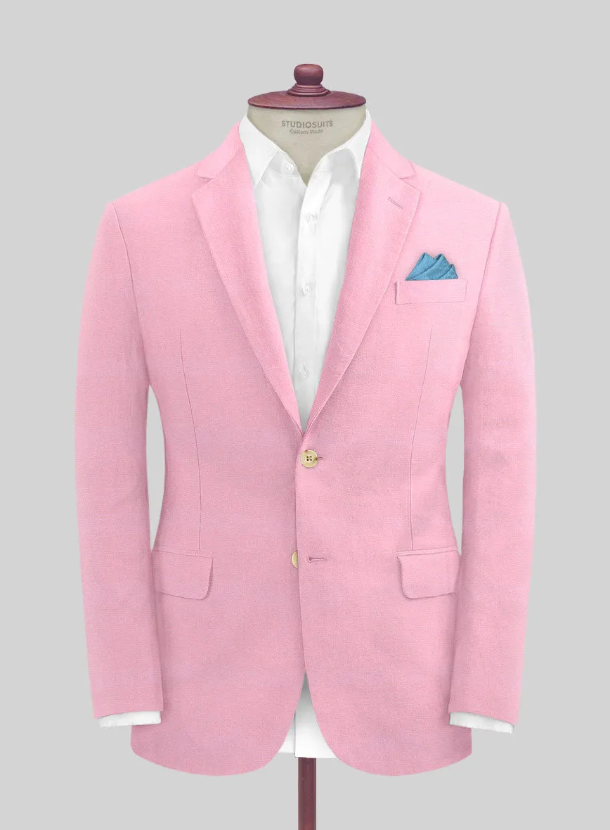 Italian Prato Pink Linen Jacket