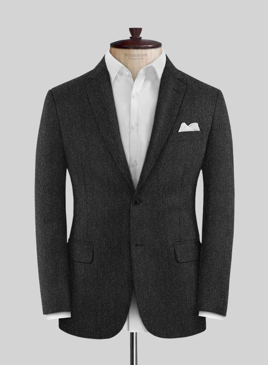Italian Tavi Dark Gray Nailhead Flannel Jacket