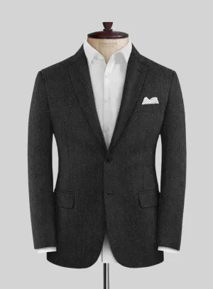Italian Tavi Dark Gray Nailhead Flannel Jacket