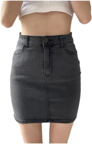 Jegsnoe Summer Denim Skirts Women High Waist Bodycon Pencil Skirts Elegant Slim Jean Skirts