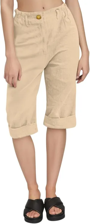 Linen Palazzo Pants for Women Relaxed Fit Straight Leg Trousers Summer Beach Travel Vacation 2025 Ladies Capris Pants