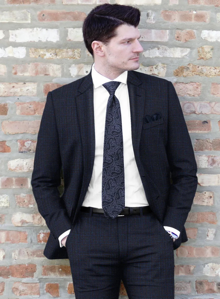 London Loom Blue Ilaria Wool Silk Linen Jacket