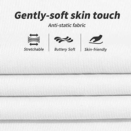 MANCYFIT Half Slips for Women Underskirt Short Mini Skirt with Floral Lace Waistband White Large