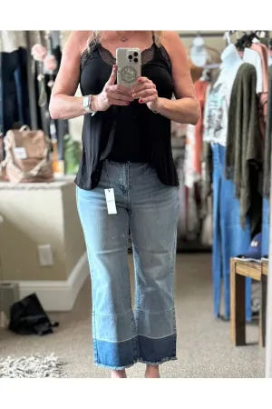 Marlee High Rise Wide Leg Crop Judy Blue Jeans