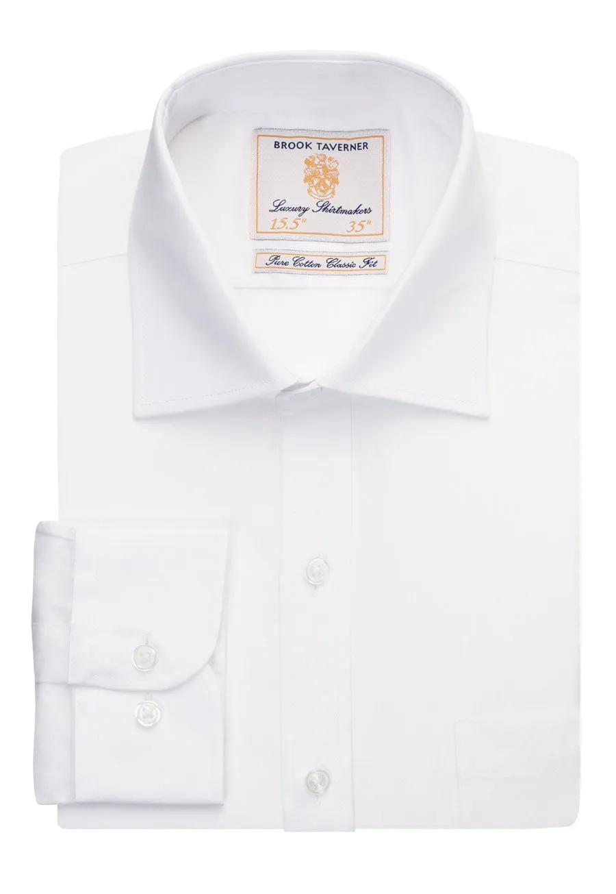 Men's Long Sleeve Single Cuff Shirt Cotton Poplin - Cheadle