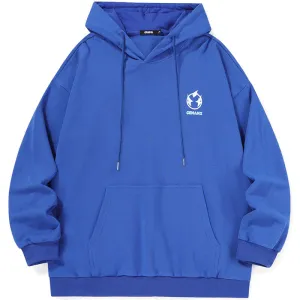 Minimalist Plain Drawstring Drop-Shoulder Sleeve Hoodies
