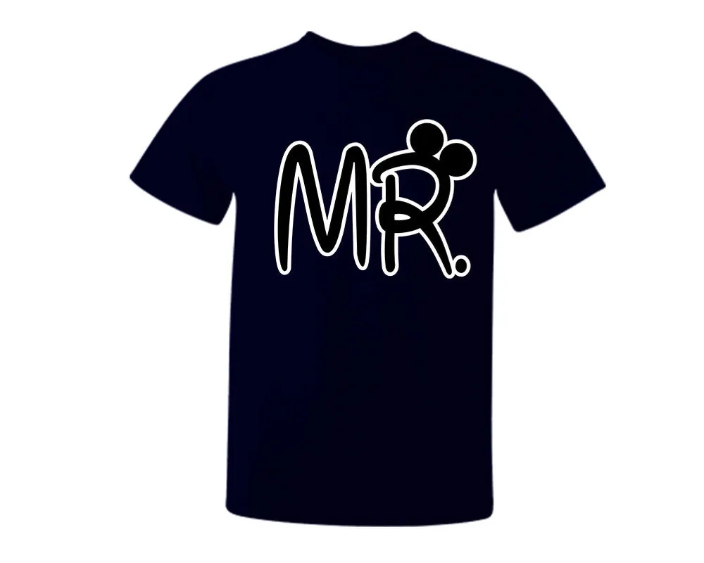 Mr. and Mrs. Couple Matching T-Shirts & Jogger Pants – 4-Piece Set: Men’s and Women’s Styles Sold Separately