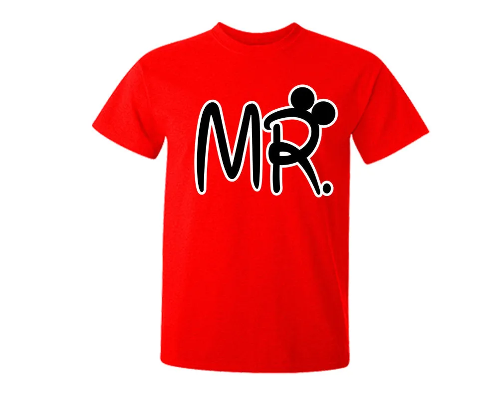 Mr. and Mrs. Couple Matching T-Shirts & Jogger Pants – 4-Piece Set: Men’s and Women’s Styles Sold Separately