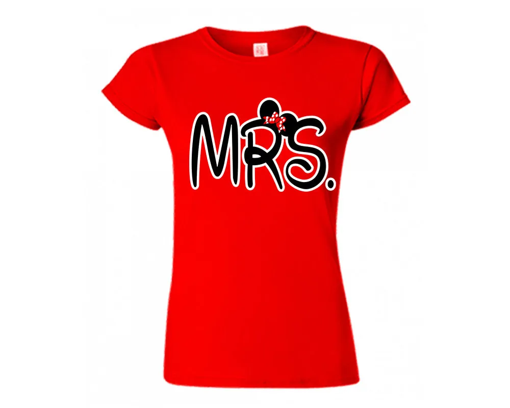 Mr. and Mrs. Couple Matching T-Shirts & Jogger Pants – 4-Piece Set: Men’s and Women’s Styles Sold Separately