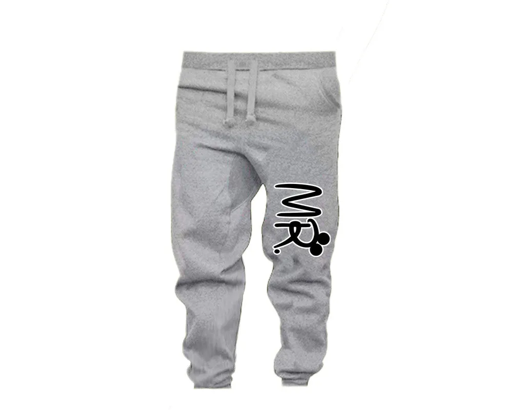 Mr. and Mrs. Couple Matching T-Shirts & Jogger Pants – 4-Piece Set: Men’s and Women’s Styles Sold Separately