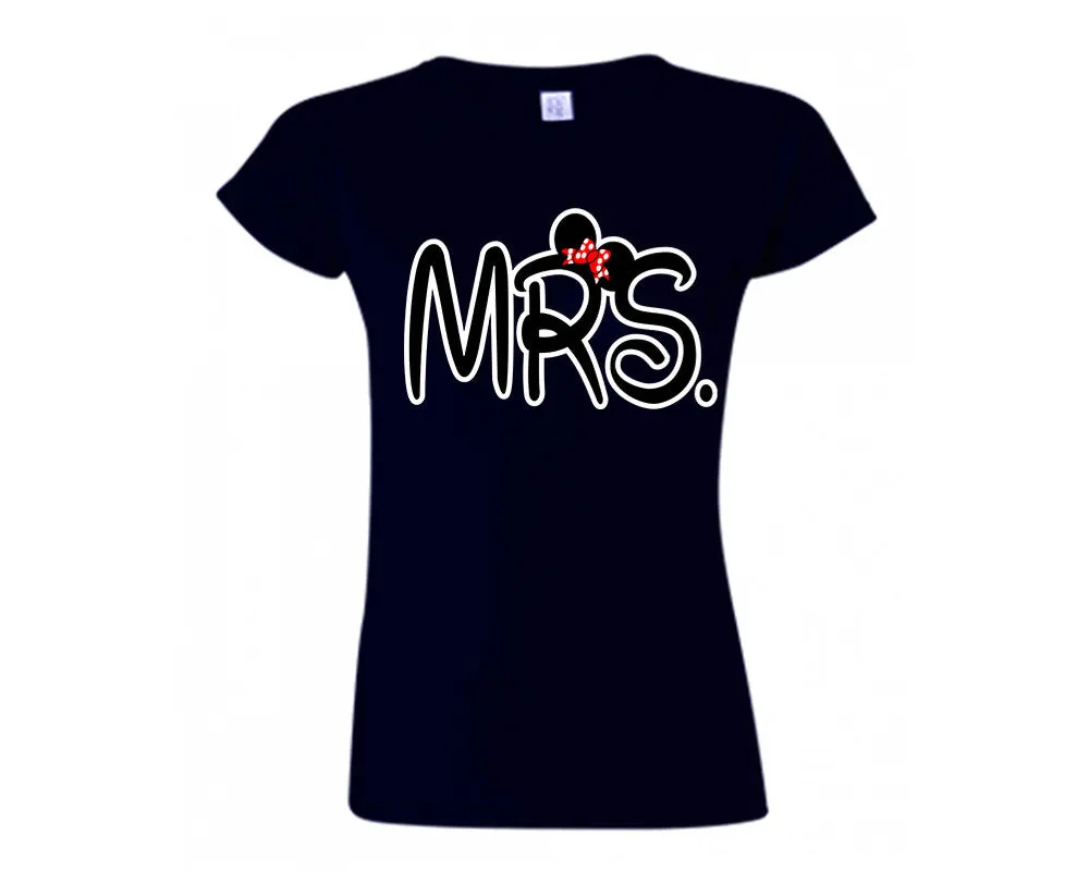 Mr. and Mrs. Couple Matching T-Shirts & Jogger Pants – 4-Piece Set: Men’s and Women’s Styles Sold Separately