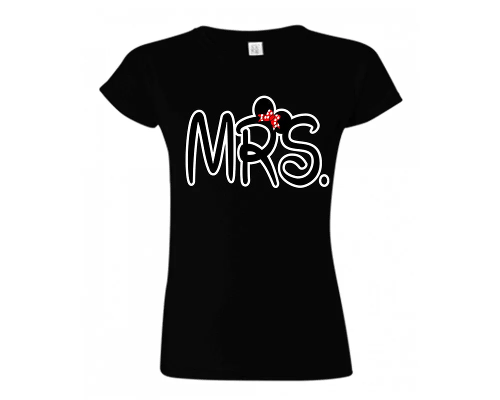 Mr. and Mrs. Couple Matching T-Shirts & Jogger Pants – 4-Piece Set: Men’s and Women’s Styles Sold Separately