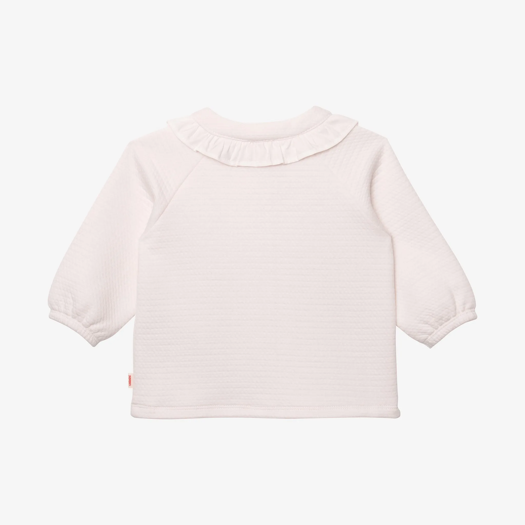 Newborn girl's ecru embroidered cardigan