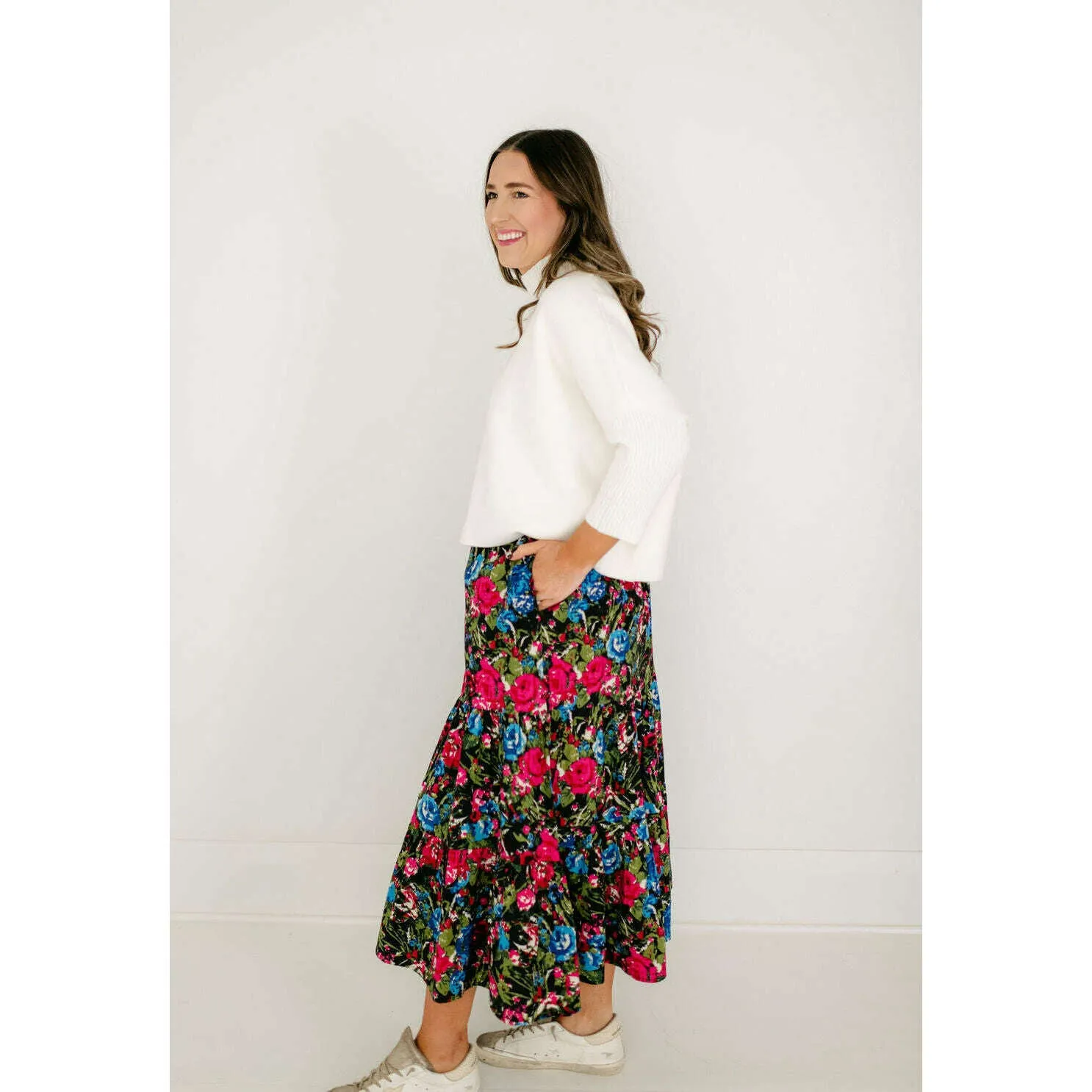 Olivia by Livro Eloise Skirt in Festive Floral
