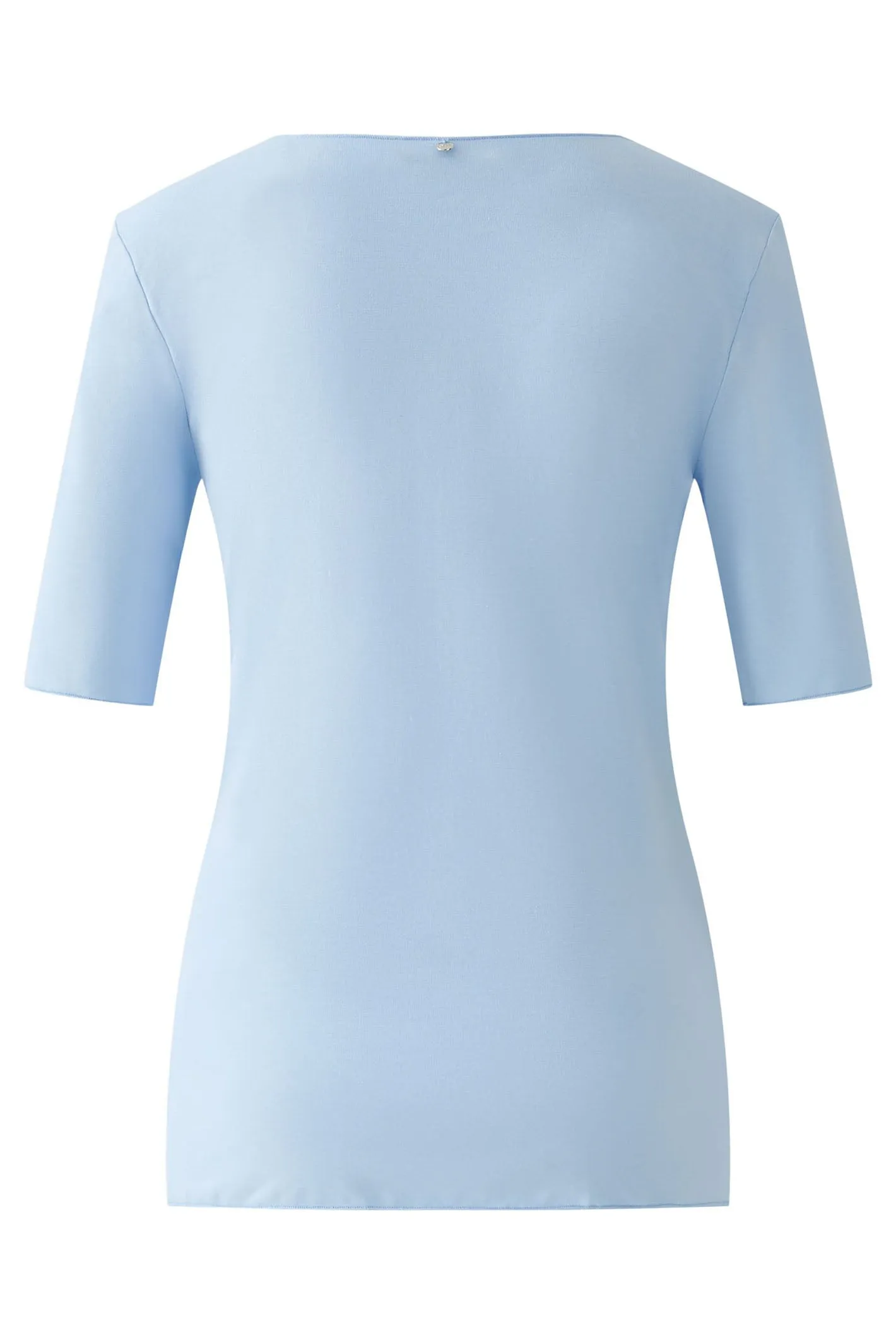 Oui 91835 Powder Blue Scoop Neck T-Shirt