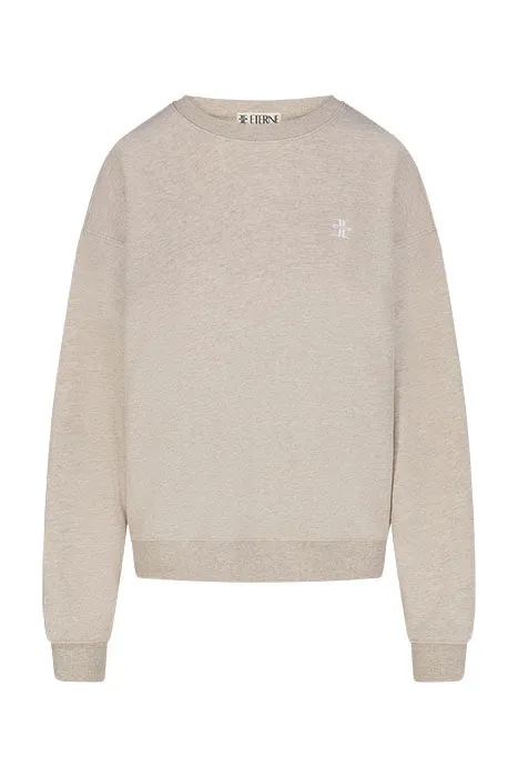 Oversized Crewneck Sweatshirt - Oatmeal