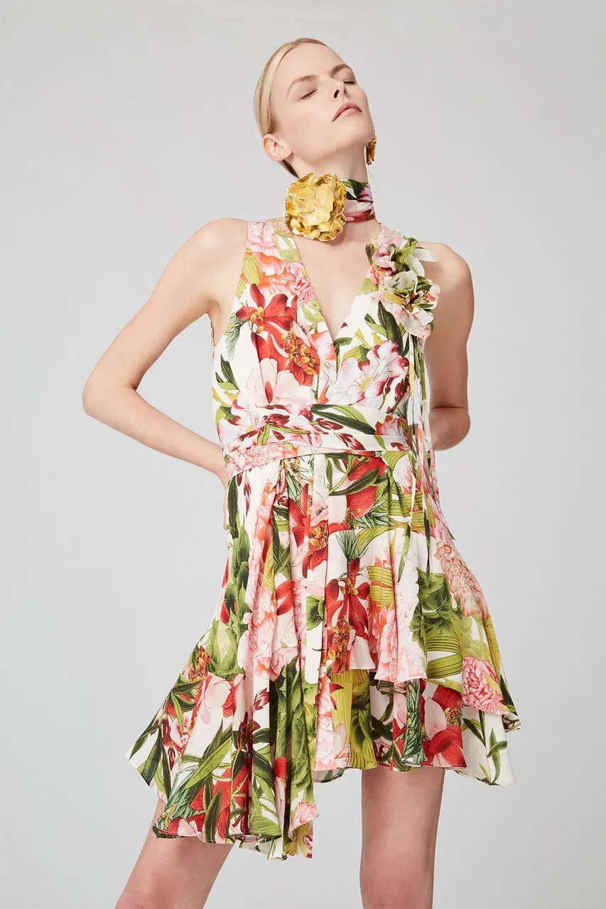 Paradise Floral Dress With Corsage