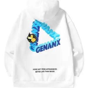 Plain Letter Print Minimalist Hoodies