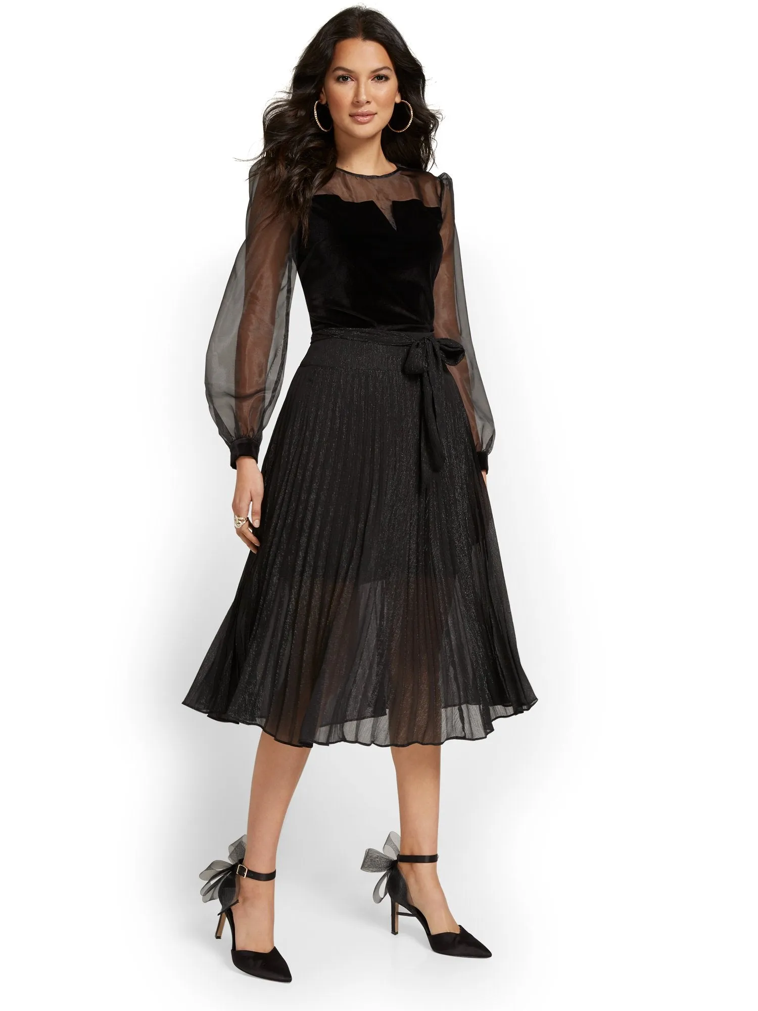 Pleated Bow Skirt