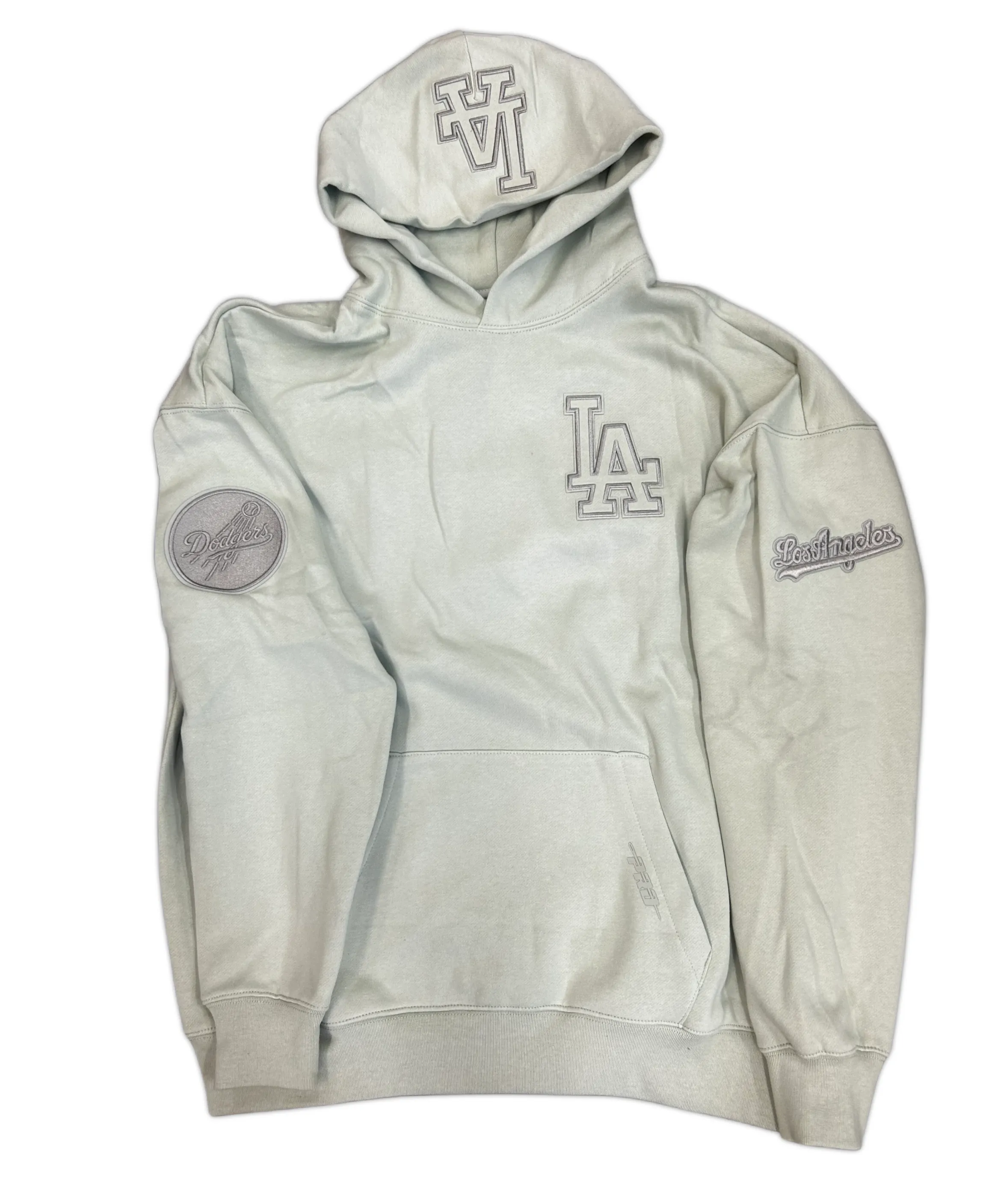 Pro Standard Los Angeles Dodgers Neutral Drop Hoodie-Moss