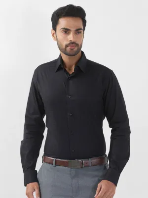 Raymond Men Black Checks Slim Fit Cotton Stain Proff Formal Shirt