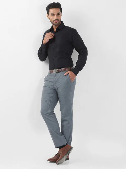 Raymond Men Black Checks Slim Fit Cotton Stain Proff Formal Shirt