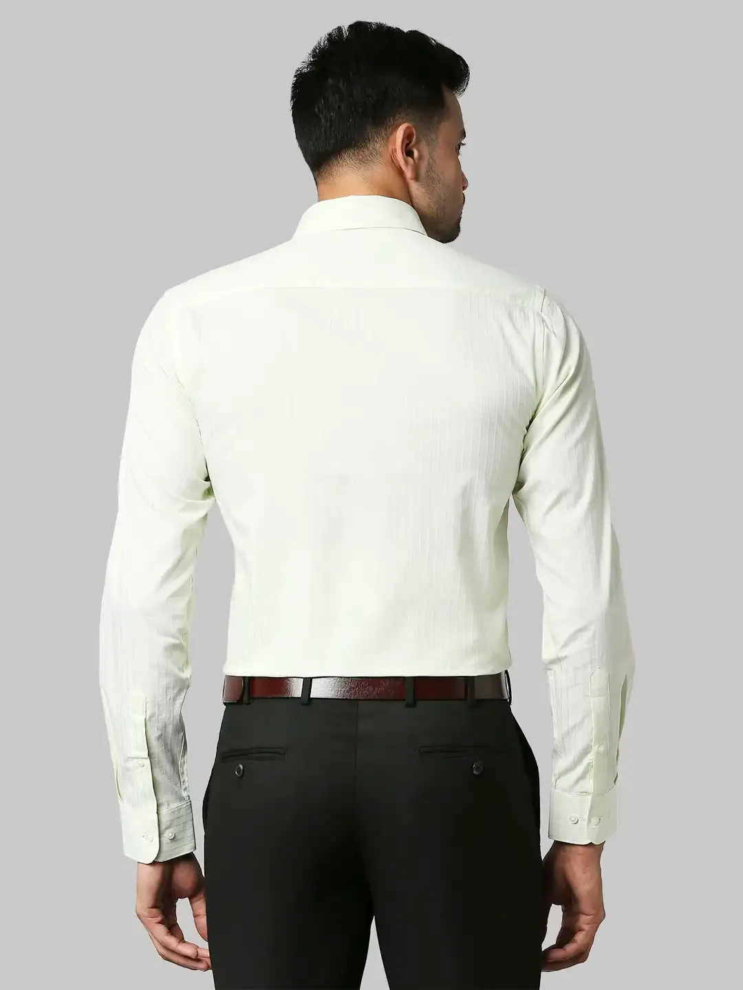 Raymond Men Green Checks Slim Fit Cotton Shirts