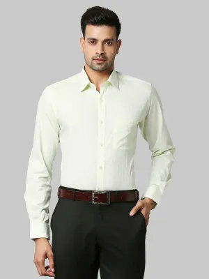 Raymond Men Green Checks Slim Fit Cotton Shirts