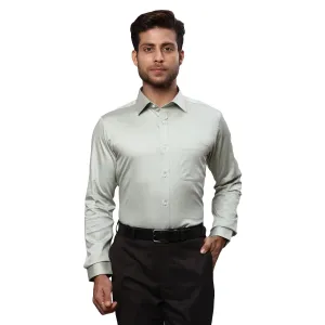 Raymond Men Green Slim Fit Solid Cotton Shirt