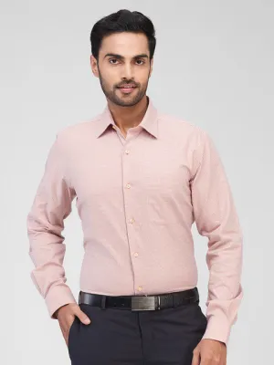 Raymond Men Orange Structured Contemporary Fit Cotton Formal Shirts