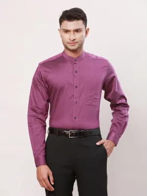 Raymond Men Purple Stripe Contemporary Fit Cotton Formal Shirts