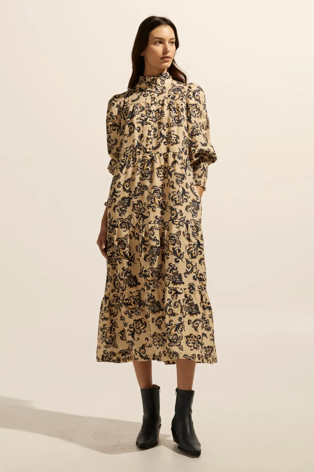 Recruit dress - Ochre floral