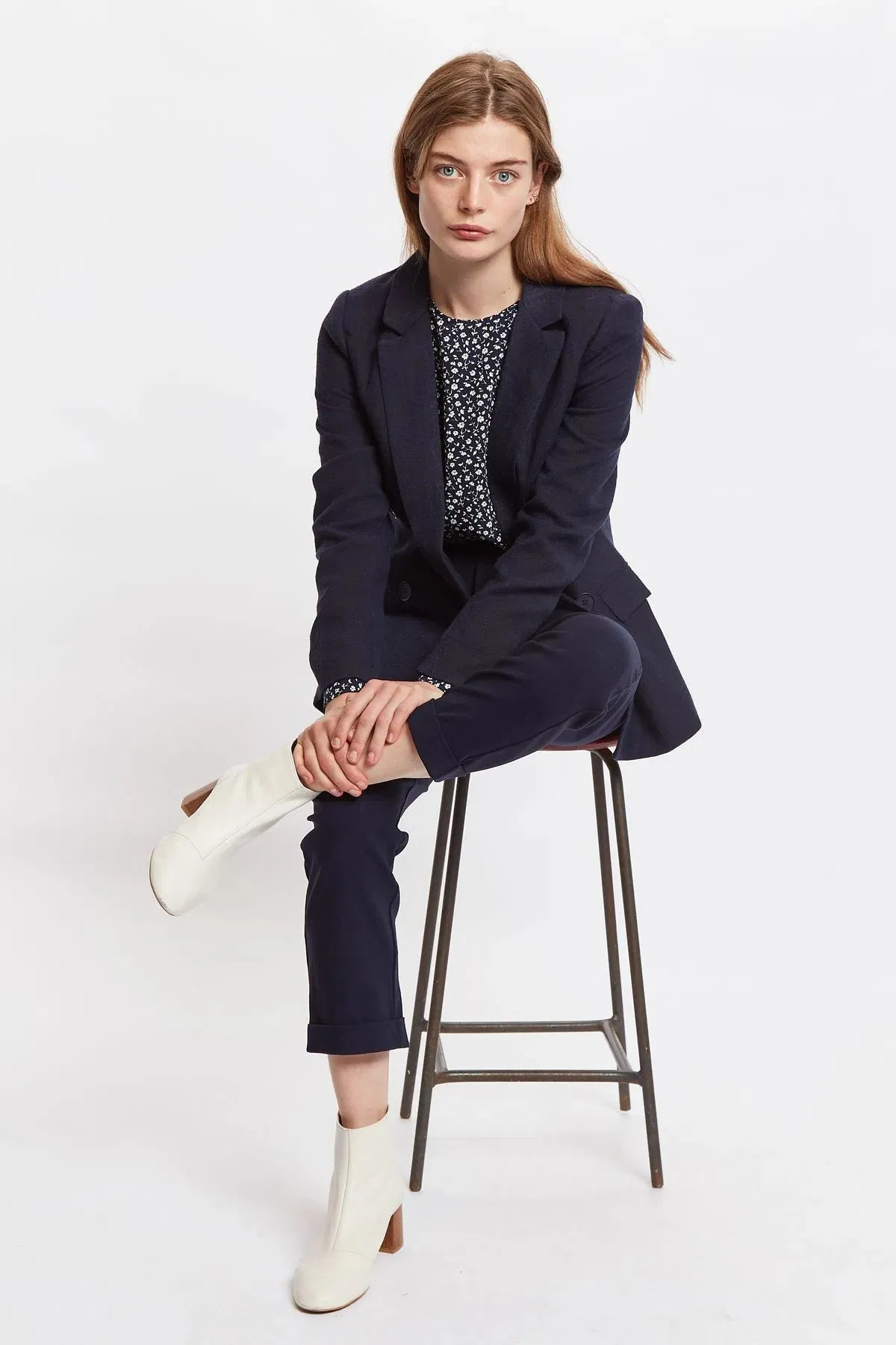Riley Double Breasted Jacket Navy