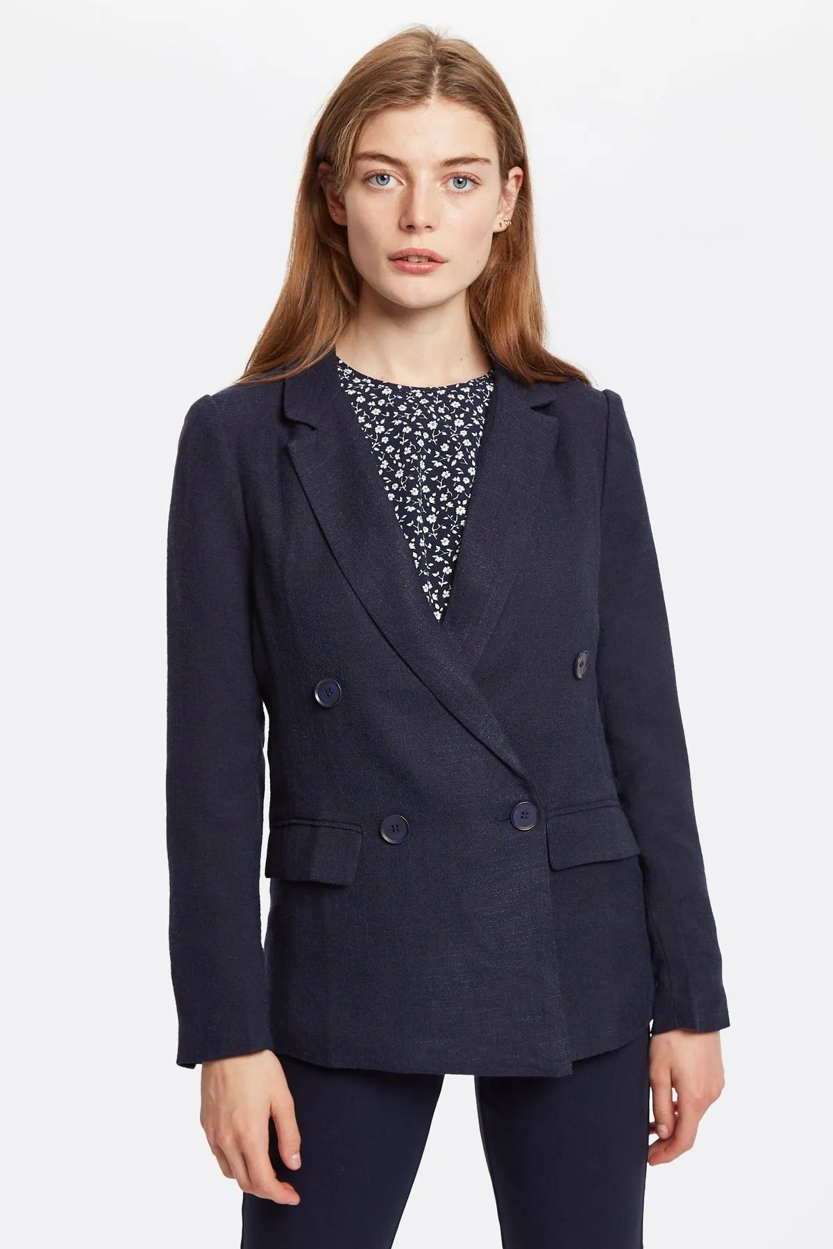 Riley Double Breasted Jacket Navy
