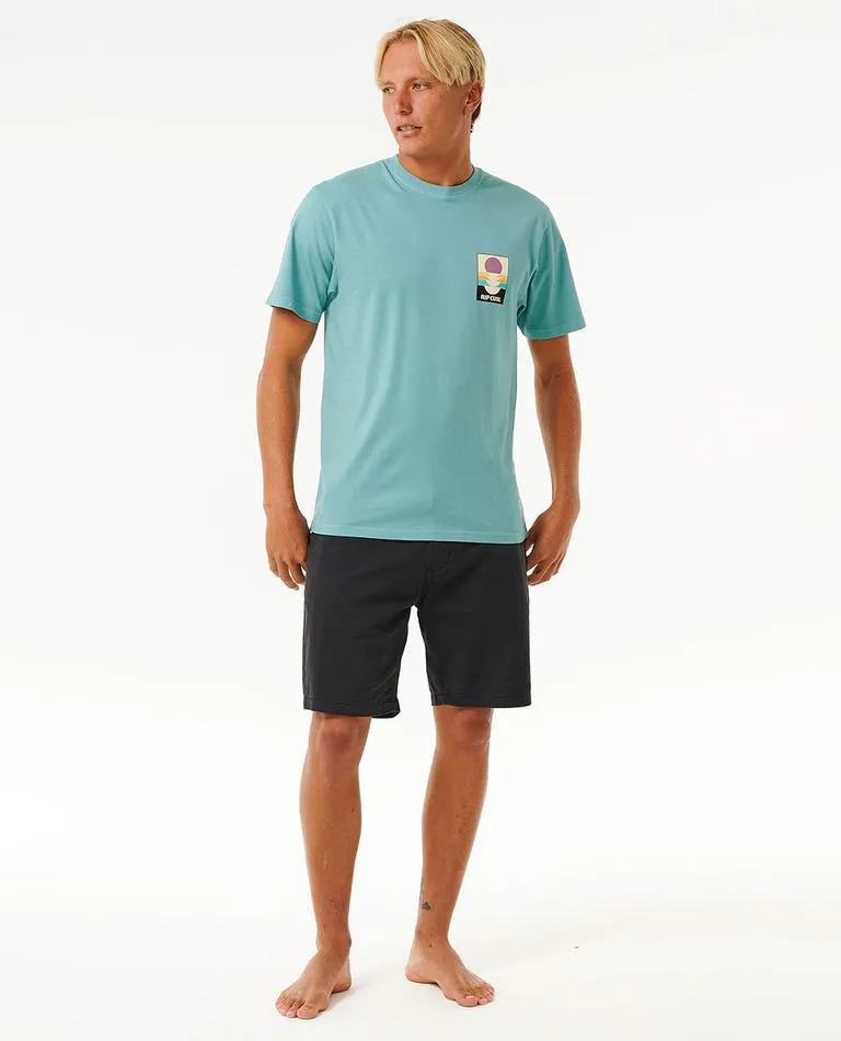 Rip Curl Surf Revivial Peaking Tee-Dusty Blue