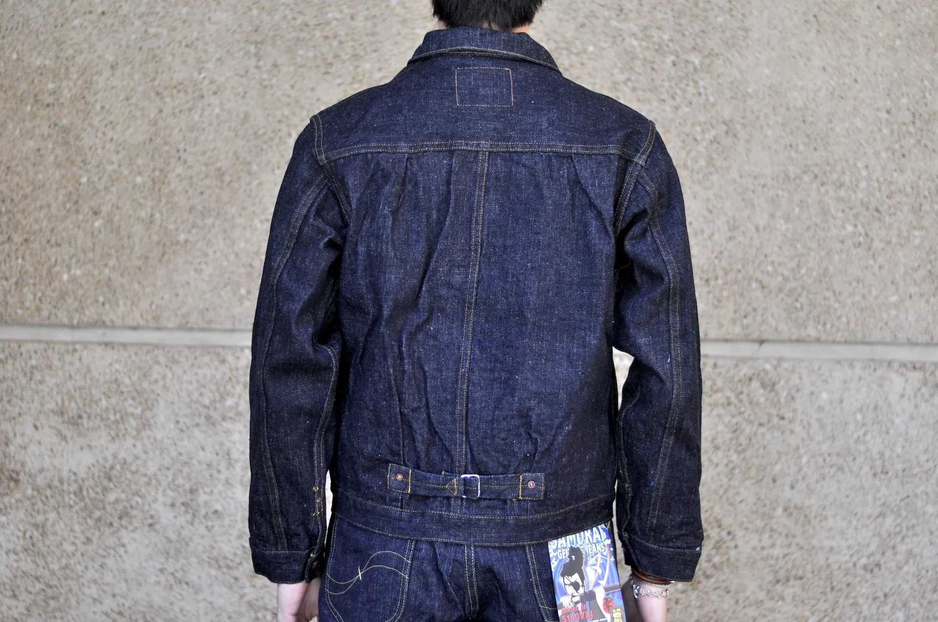 Samurai 17oz Indigo Dyed "Zero " T-Back Type 1 Denim Jacket