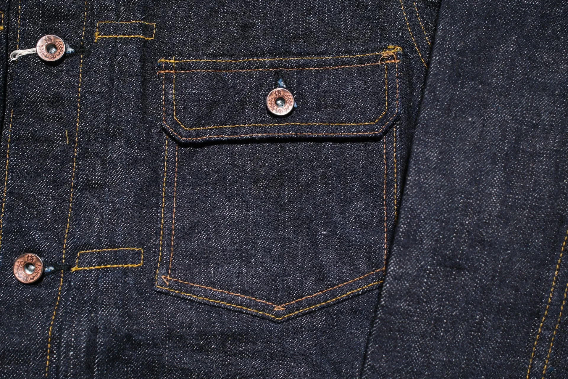Samurai 17oz Indigo Dyed "Zero " T-Back Type 1 Denim Jacket