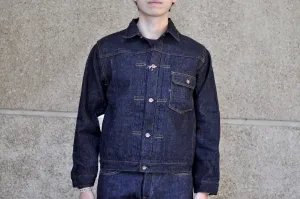 Samurai 17oz Indigo Dyed "Zero " T-Back Type 1 Denim Jacket